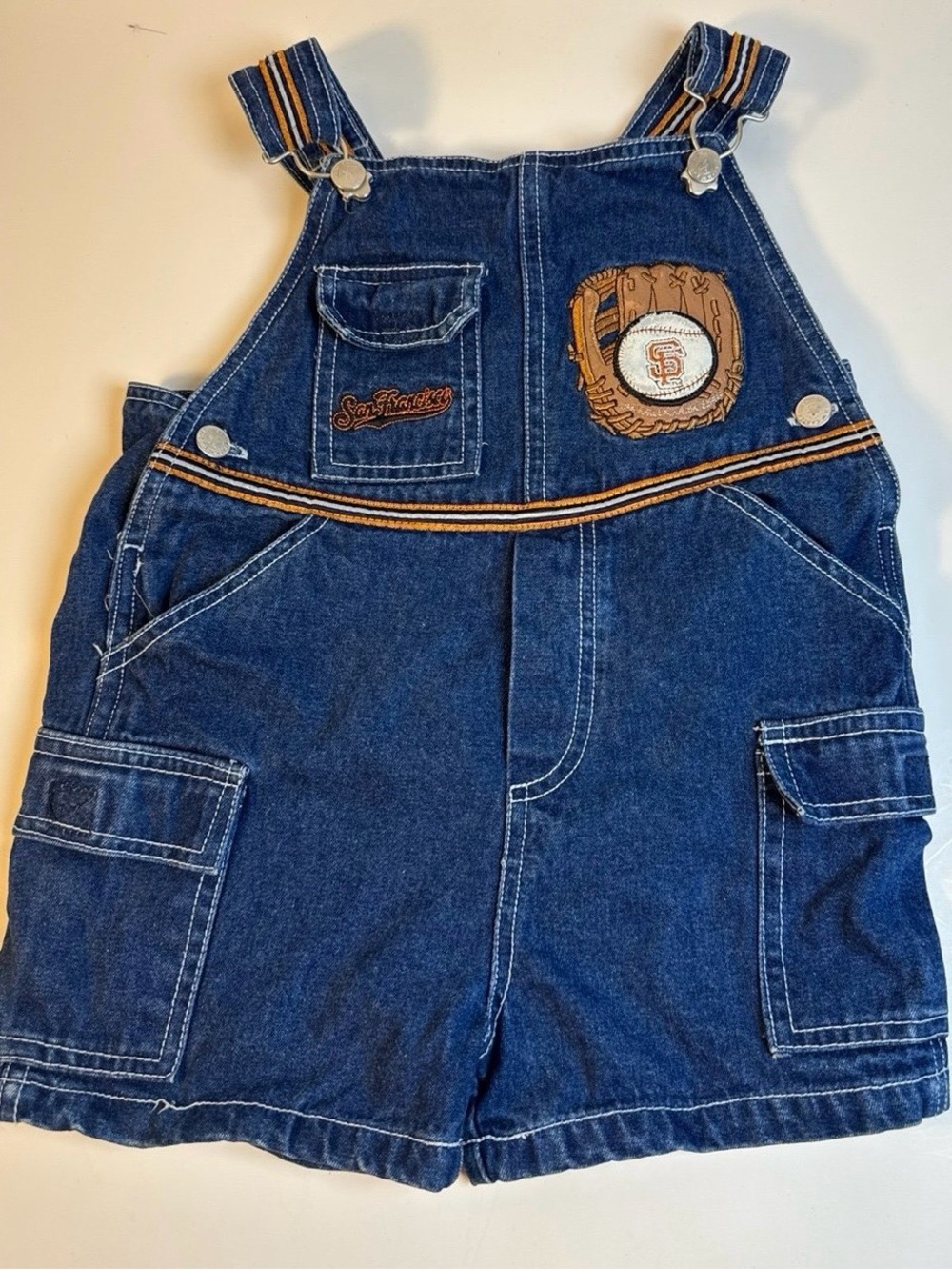vintage Carter’s San Francisco Giants baseball denim overalls